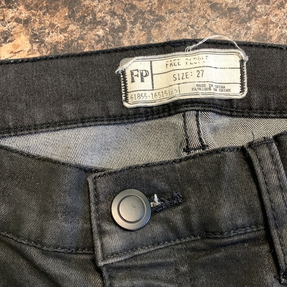 Free People Jillian coated moto jegging sz:27 - Picture 2 of 6